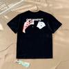 Off-White Летняя новинка 2025 года с принтом покерных карт и букв, классическая футболка с короткими рукавами для мужчин и женщин, парная футболка