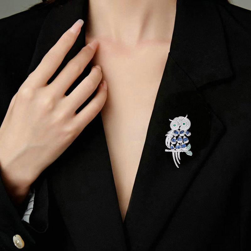 Высококачественные нишевые ювелирные изделия корсаж женский фиксированный костюм булавка креативный дизайн высококачественные аксессуары в виде совы