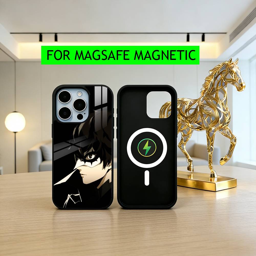 Чехол для телефона P-Persona 5 COOL Аниме для iPhone17,16,15,14,13,12,11 Plus,Pro Магнитный с Magsafe Беспроводная зарядка