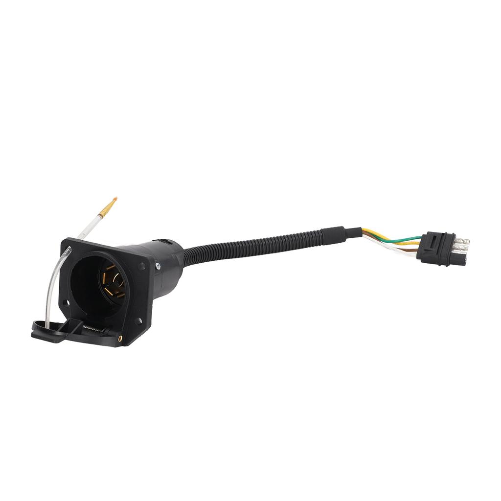 4 Pin To 7 Pin Trailer Plug Adapter Black Trailer Socket Adapter Fit for All  Trailer Plugs