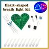 DIY Kit Heart Shape LED Breathing Light Electronic Kit DC 4V-6V White Red Blue Electronics Components Welding Practice Board