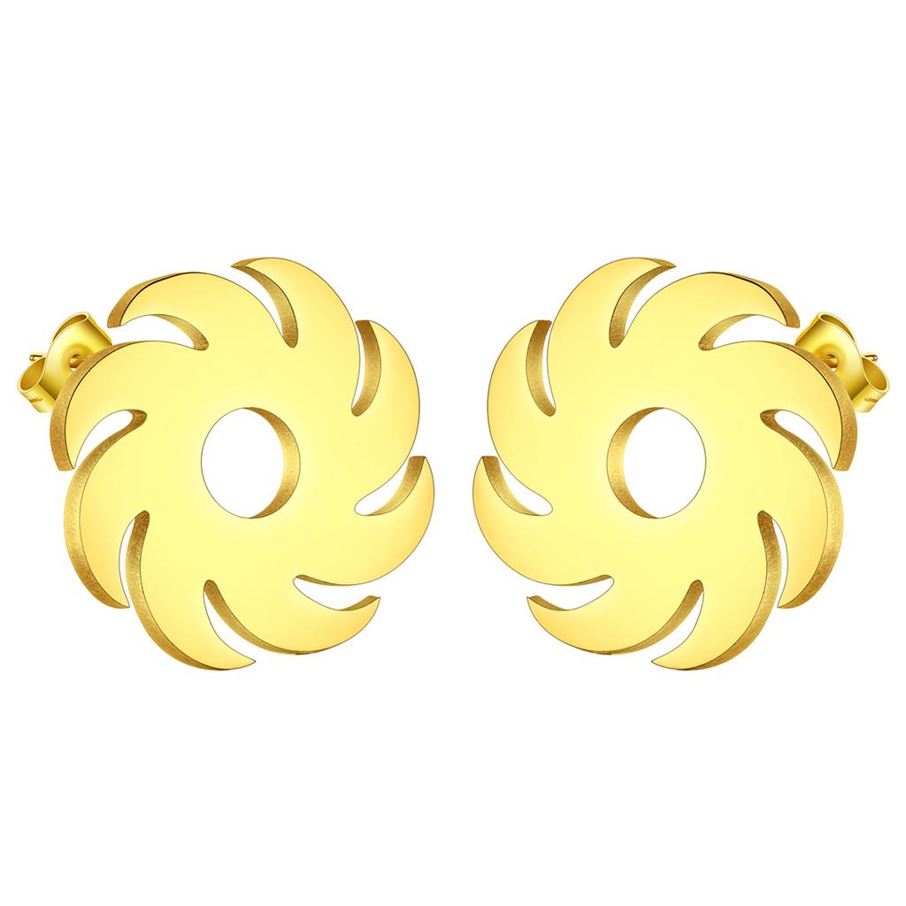 Мужские панк черные серьги-гвоздики в виде спирали для женщин, девушек, из нержавеющей стали, модные серьги-пусеты, персонализированные, водонепроницаемые, с цирконием
