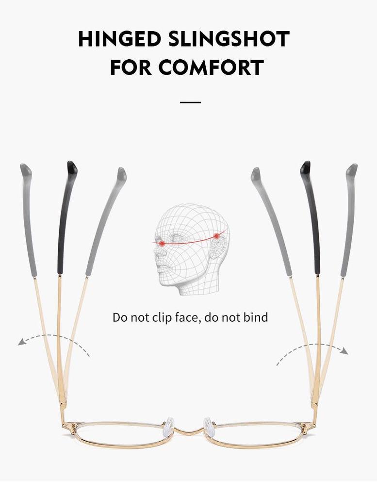 Мужские полуободковые очки для близорукости с защитой от синего света, с металлической оправой, для студентов