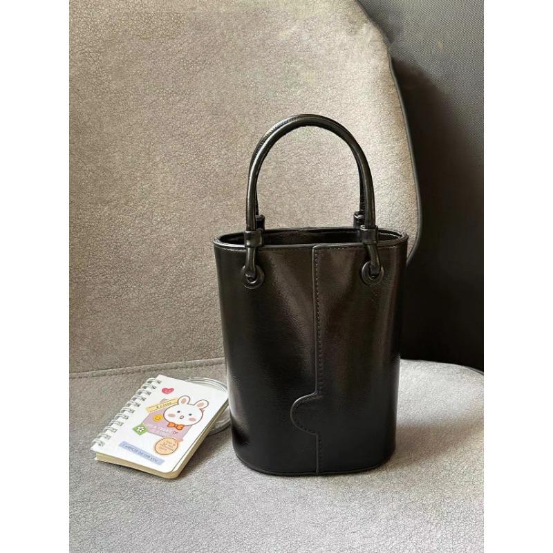 Fashionable Bucket Bag used for Women's Popular Choice High-end Easy Handbag Autumn and Winter New Black Versatile Cross-span Bag