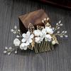 Bridesmaid Hair Jewelry Crystal Crown Flower Hair Pin Leaves Tiara Bridal Clips Hair Combs