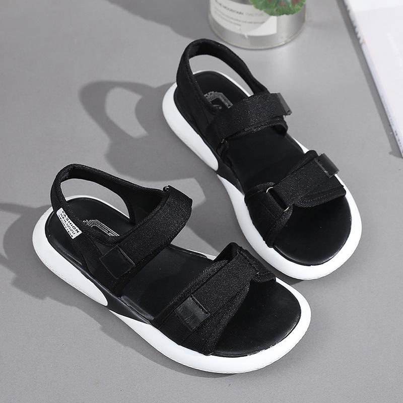 Fashion Large Size Sports Sandals for Women's Summer 2025 New Casual Adjustable Sponge Cake Thick Soled Beach Shoes