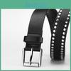Fashionable Pu Leather Belt With Chic Rivet Buckle For Women Stylish And Versatile