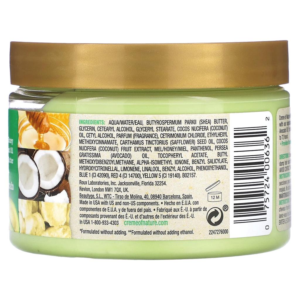 Pure Honey, Hair Food, Smoothing & Frizz Control Curl Defining Cream, 326G(11.5Oz)