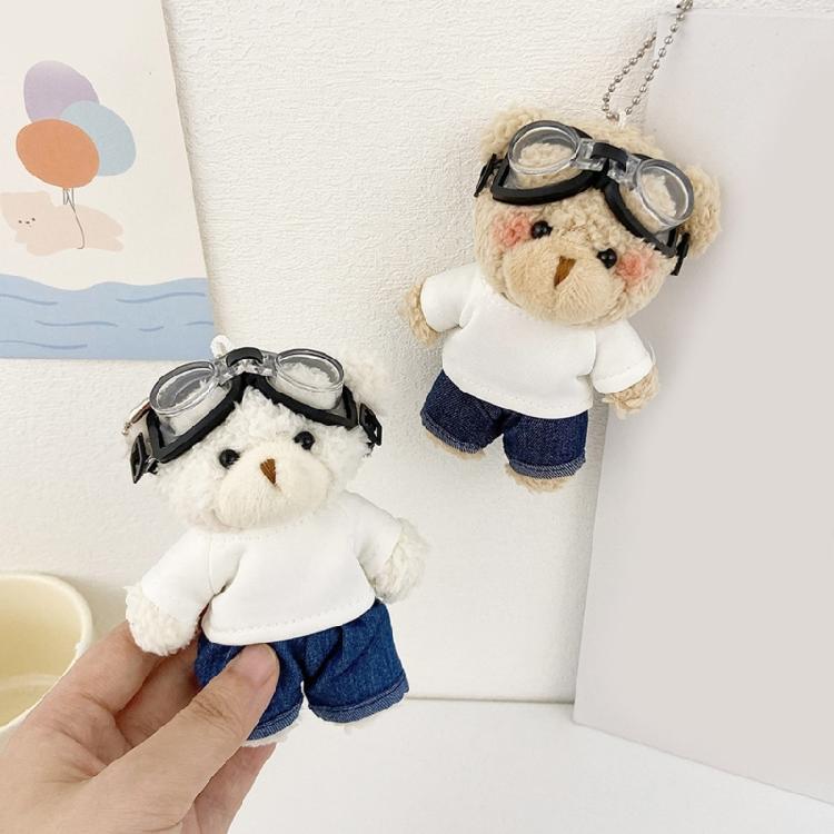 Charm Pilot Lovely Bear Key Holder Accessory Craft with Plush Materials Fashion Accessory for Everyday Use Outfits