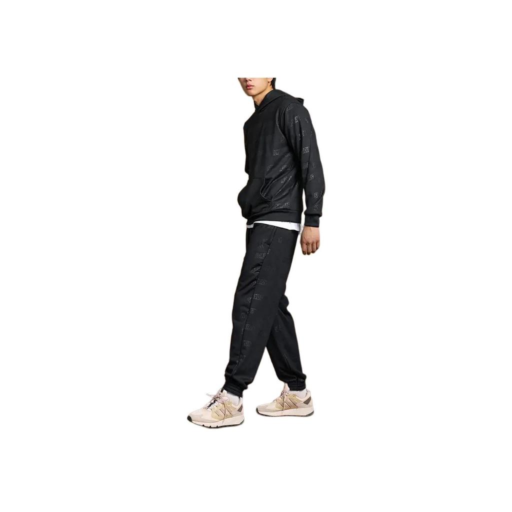 Adidas Однотонные повседневные трикотажные спортивные брюки мужские низ черного цвета HY1280