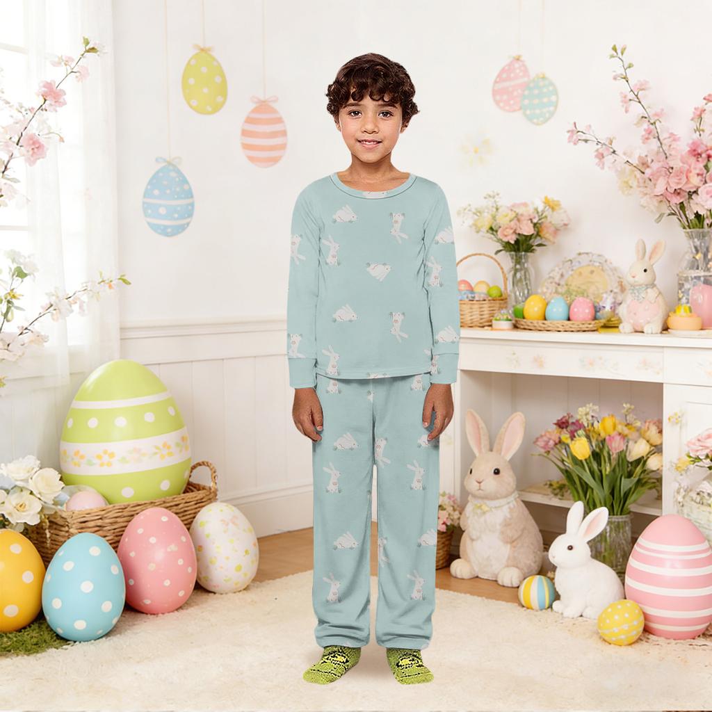 Праздничный парный семейный комплект для отдыха с длинным рукавом и брюками