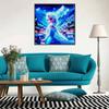 5D DIY Diamond Painting Decorative Princess Elsa Looks Back Full Round Drill Scenery Diamond Embroidery Cross Stitch Kits Home Decor Gift