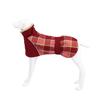 Warm Fleece Winter Big Dog Clothes Fashion Plaid Print Pet Jacket with Belt for Medium Large Dogs Greyhound Weimaraner Clothing