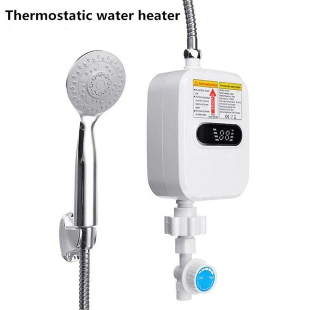 LCD Temperature Display Instant Electric Water Heater Waterproof Quick Heating Instant Hot Water Heater 3500 W Power