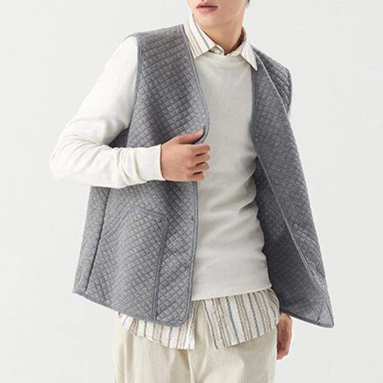 Мужской жилет с V-образным вырезом, без рукавов, однобортный жилет, пальто, однотонный бархатный подклад, теплая жилетка, куртка с карманами