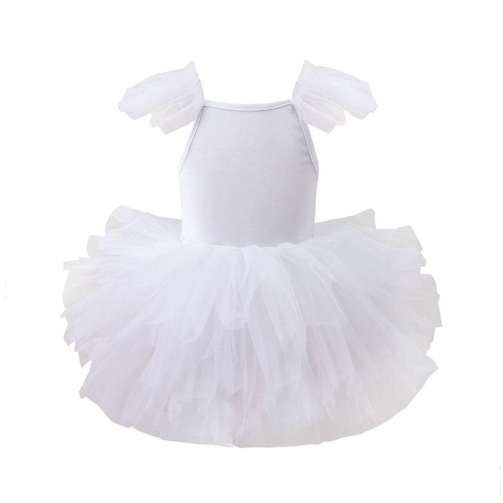 Puffy Baby Girl Ballet Skirt Short Sleeve Party Dance Dress Ballet TuTu Dress Gymnastic