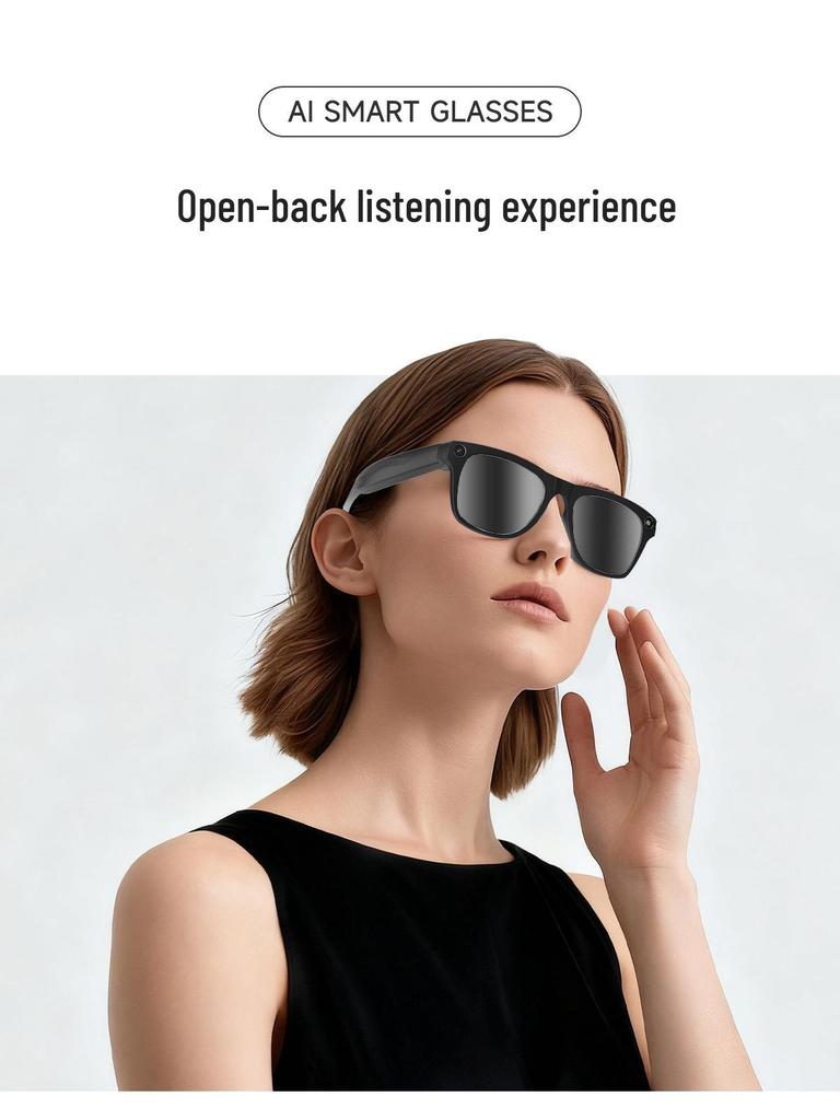 AI Smart Glasses: Voice-Controlled, Color Changing, Translation, Photo & Video Capable