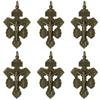 6Pcs Multipurpose Pardon Crucifix Catholic Rosary Parts Making Catholic Prayer Beads Pendants
