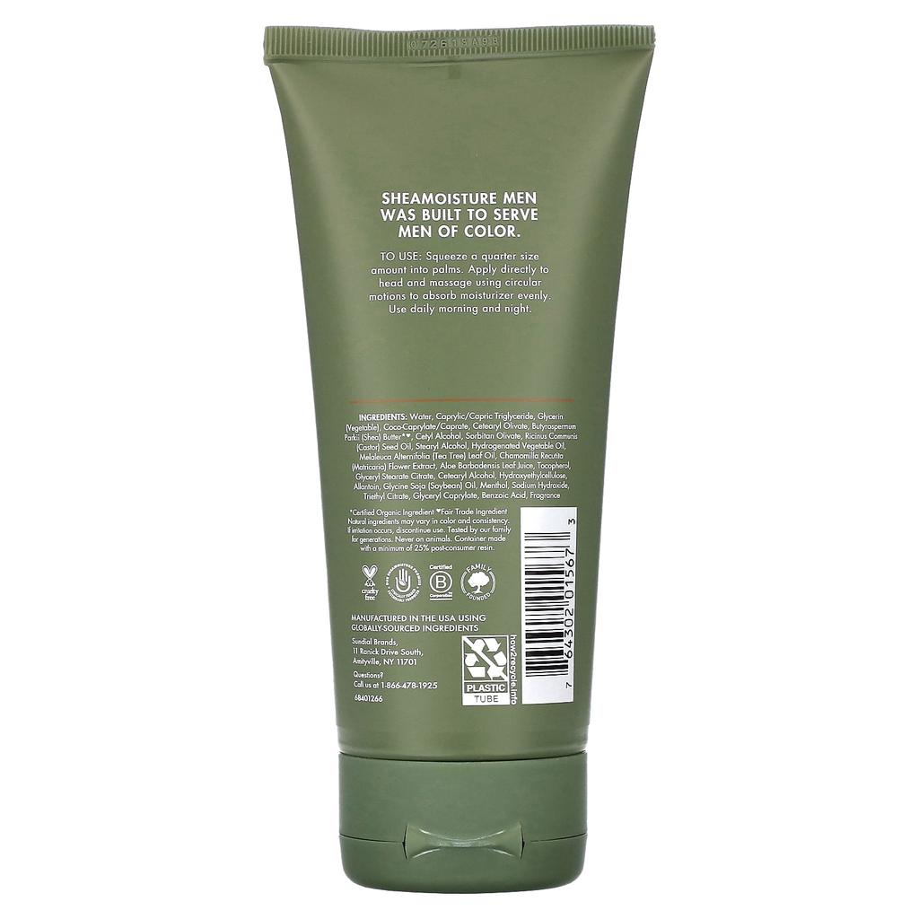 SheaMoisture Men's Bald Moisturizer, Tea Tree Oil and Shea Butter, 5.5 Fl Oz (163 Ml)