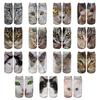 Yousheng Realistic Cat Face Socks 3D Cat Print Socks Breathable Cute Kitten Socks Funny Xmas Birthday Gifts for Women Men Cat Lovers