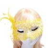 Lace Masquerade Masks Halloween Aldult Prom Princess Party White Feather