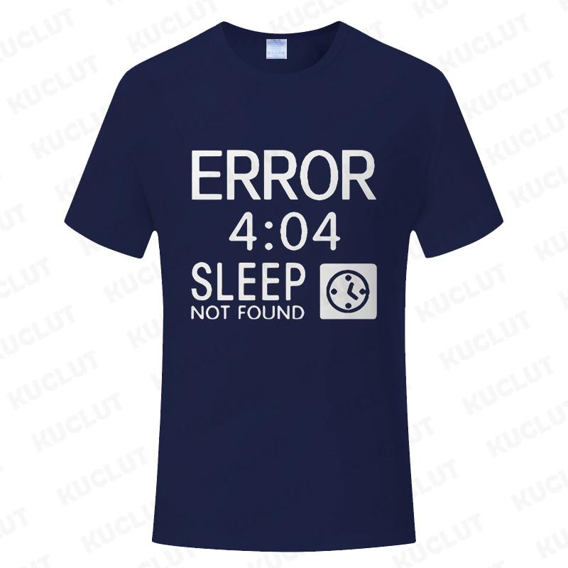 Artistic Computer 404 Error Not Found T Shirt Funny Birthday Gifts for Men Coder Geek Programmer T-shirt Summer Casual Tee Tops