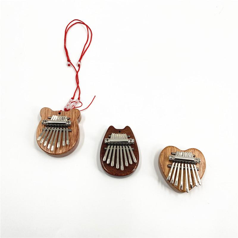 8-клавишное мини-калимба для большого пальца, портативное пианино с ремешком, подарок для детей, взрослых, начинающих