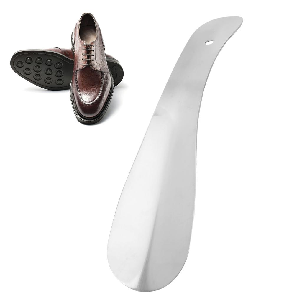 Men Women Stainless Steel Shoe Horn Daily Travel Portable Seniors Metal Shoehorn 17.5cm