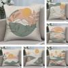 Абстрактная Бохо Пейзажная Наволочка Короткий Плюш Наволочки Диван Декоративный Дом Двусторонняя Печать Наволочка