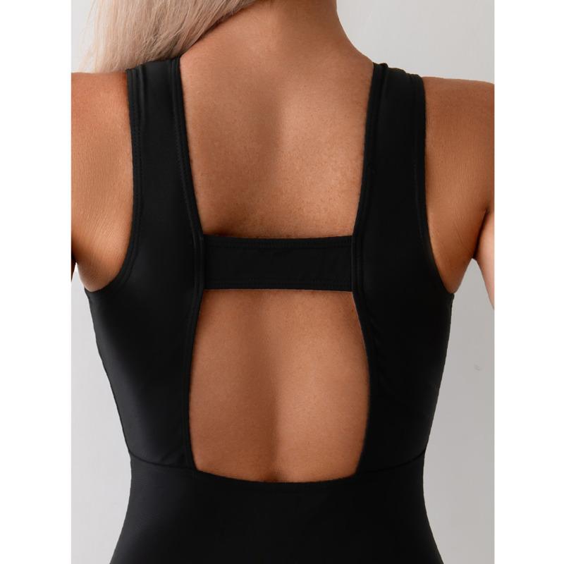 Сексуальные купальники на молнии, цельные, женские, закрытые, черные, для плавания, боди, купальные костюмы, пляжная одежда, для бассейна