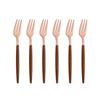 Набор из 6 мини-вилок для фруктов, торта, закусок, столовых приборов, набор вилок для фруктов из нержавеющей стали, десертная вилка, розовое золото, вилка для салата, столовая посуда