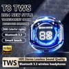 T8 TWS игровые наушники Bluetooth 5.3 HI-RES Lossless Music беспроводные наушники-вкладыши спортивные наушники с шумоподавлением ENC