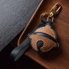 Jingle Cat Bell, Handmade Sheepskin Leather Car Key Bag Pendant, Cute Girl Birthday Gift Keychain.