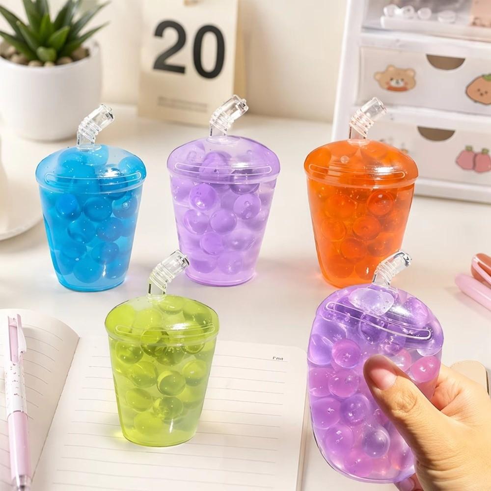ASMR Sound Squeeze Fidget Toys Hademade Creative Milk Tea Fidgets for Classroom Prizes