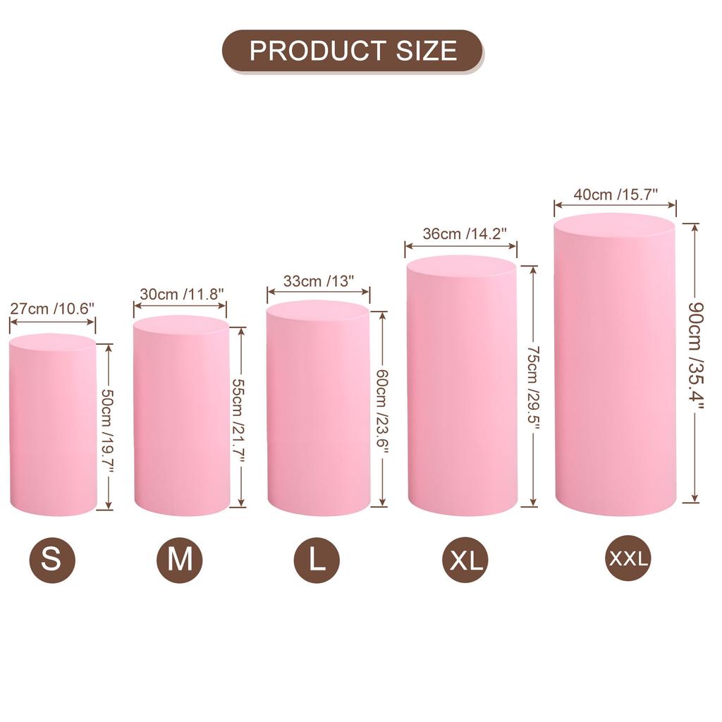 3/5 шт. Чехол для плинтуса, эластичный чехол для пьедестала, колонны, цилиндра, цилиндрические чехлы из спандекса для подставки для украшения на день рождения, свадьбу