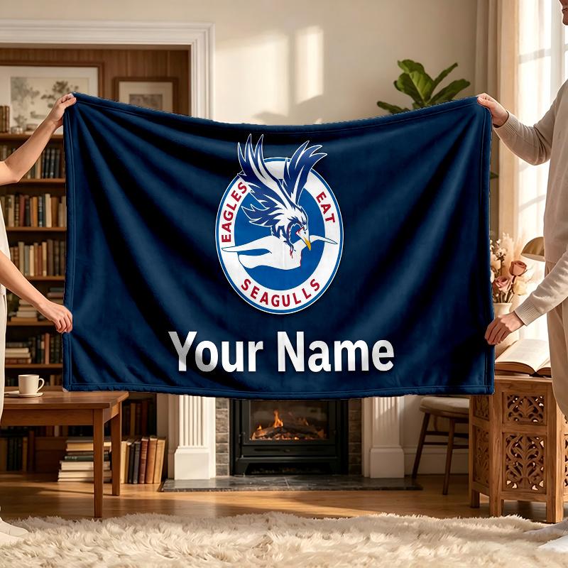 Crystal Palace Fc (1) Personalized Name Blanket Soft Cozy Gift for Sofa Bed Couch Home Decoration