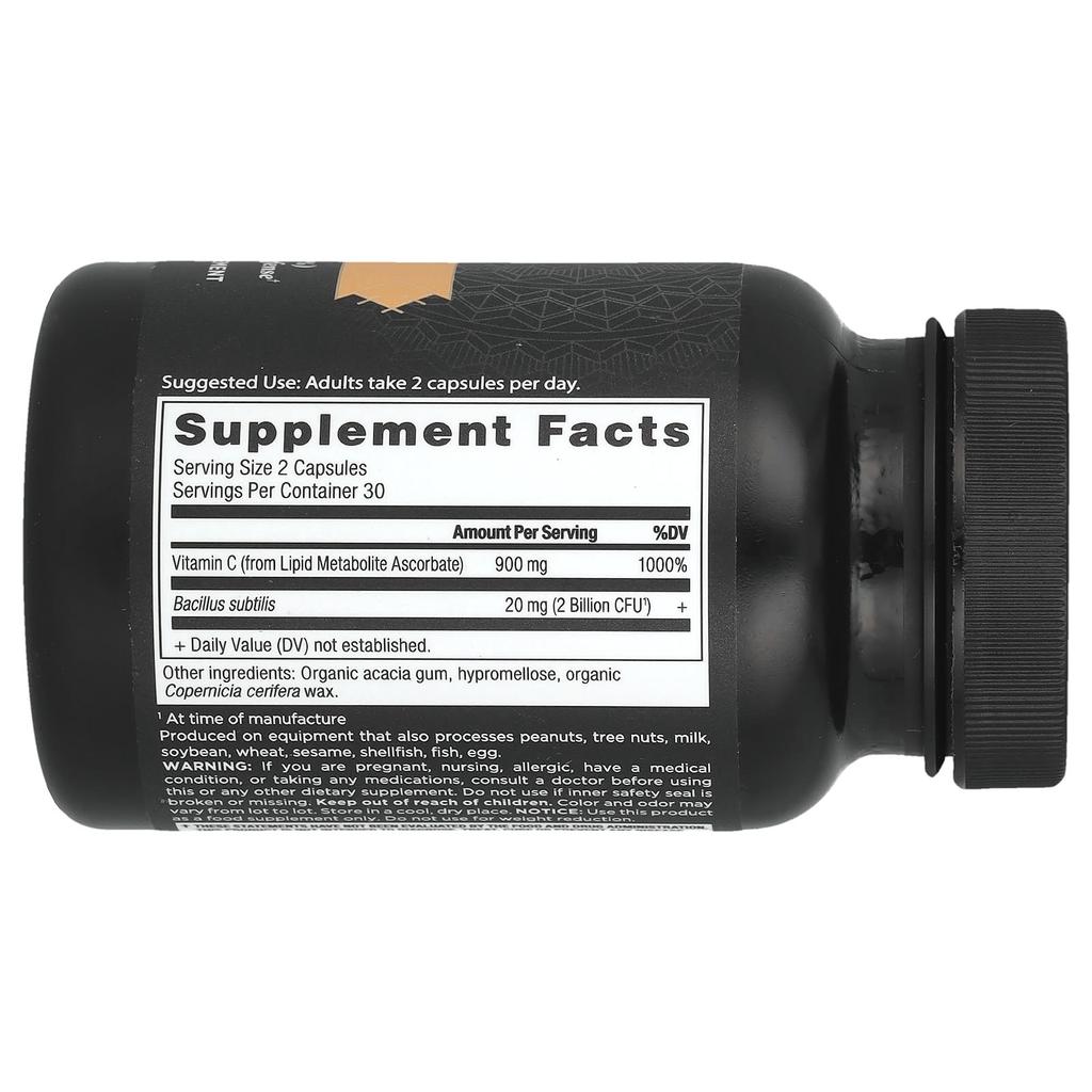 Ancient Nutrition Витамин С и Пробиотик, 60 капсул