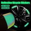 20 шт. светоотражающие наклейки на колеса мотоцикла, предупредительные полосы безопасности для ночи, шлем мотоцикла, стайлинг ступиц велосипеда, ночная светоотражающая наклейка