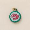 Cute geometric cherry colored fruit print pendant DIY accessory gold-plated color preservation