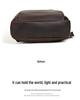 Men's Large Capacity Retro Crazy Horse Leather Backpack for Casual Travel