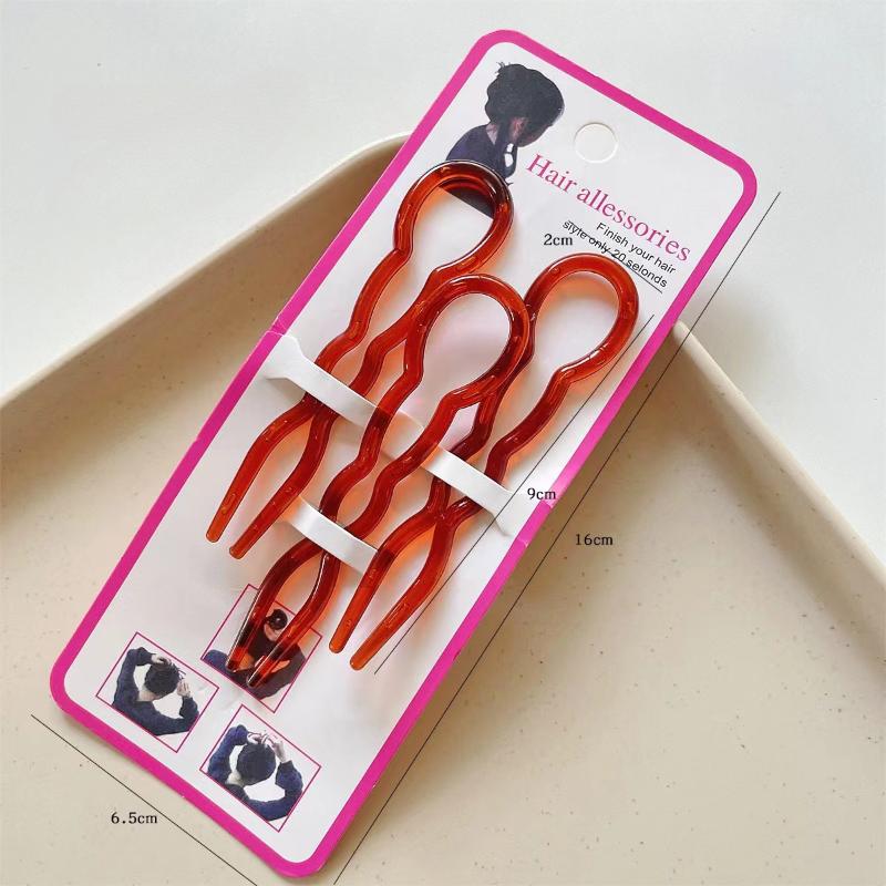 Модный набор шпилек для волос «Волна» DIY - 3 шт. Круглые U-образные французские твистеры для волос для женщин