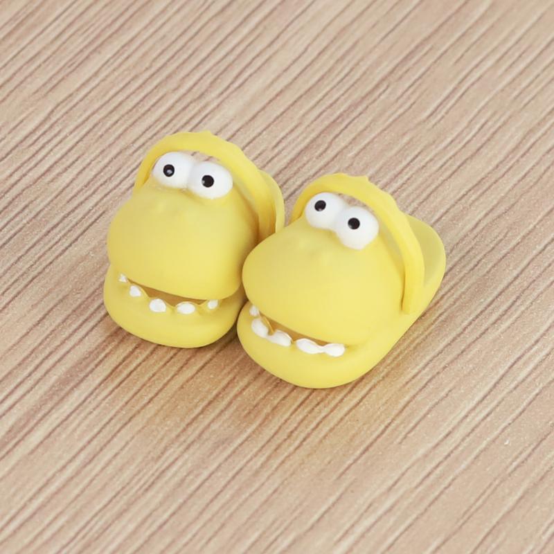 2Pcs 1:12 OB11 Smile Shoes Sippers Doll Classic Shoe Suit For Ob11 1/12 Bjd Detachable Doll Gsc DOD YMY Doll Accessories 4 color