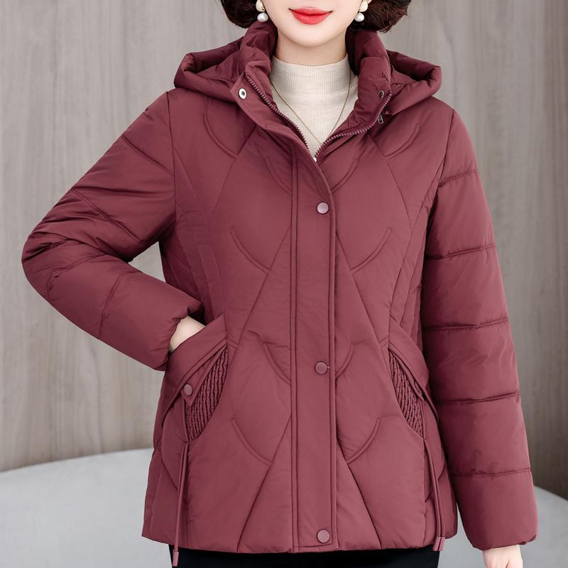 Женское модное пальто больших размеров L-5XL, зимние куртки с капюшоном, свободные, толстые, теплые, парки для женщин среднего возраста