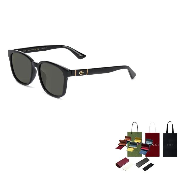 GUCCI Double G Black Square Sunglasses (Unisex) Sunglasses GG0637SK