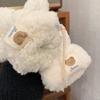 Warm Plush Windproof Thicken Full Fingers Hanging Gloves Women Winter Gloves Bear Korean Mittens