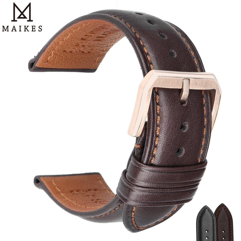 Ремешок для часов, модный кожаный ремешок для часов, женский и мужской, коричневый, черный, 24 мм, 18 мм, 20 мм, 22 мм, ремешок, аксессуары для часов