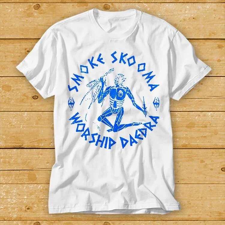 Smoke Skooma Worship Daedra Gamer Video Games Computer ESports T Shirt 2382
