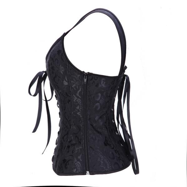 New Women's Brocade Jacquard Shoulder Straps Tank Corset Bustiers