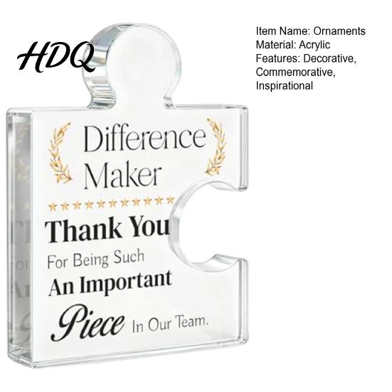 Персонализированный декор в виде элемента пазла, акриловые фигурки-украшения для выражения признательности команде и признания сотрудников, прозрачные, значимые, для прощания с коллегой
