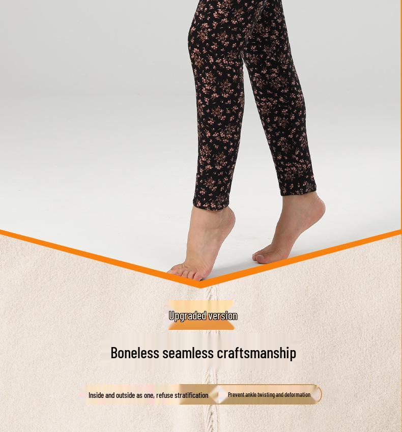 Женские хлопковые брюки с высокой посадкой и флисовой подкладкой - Облегающие, плотные и теплые для осени и зимы